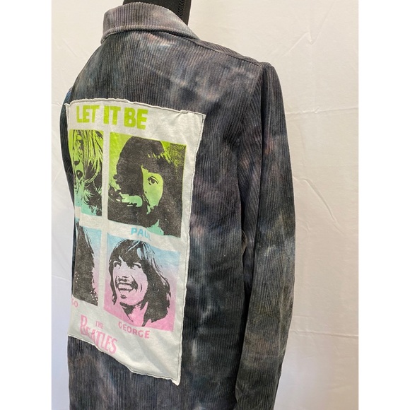 Tops - The Beatles "Let It Be" Trendy Tie Dye Shirt W Album Graphic on Back (Sz Large)